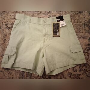 Lee Womens Sage Green Cargo Shorts